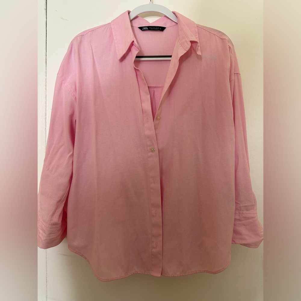 Pink Button-Up Shirt